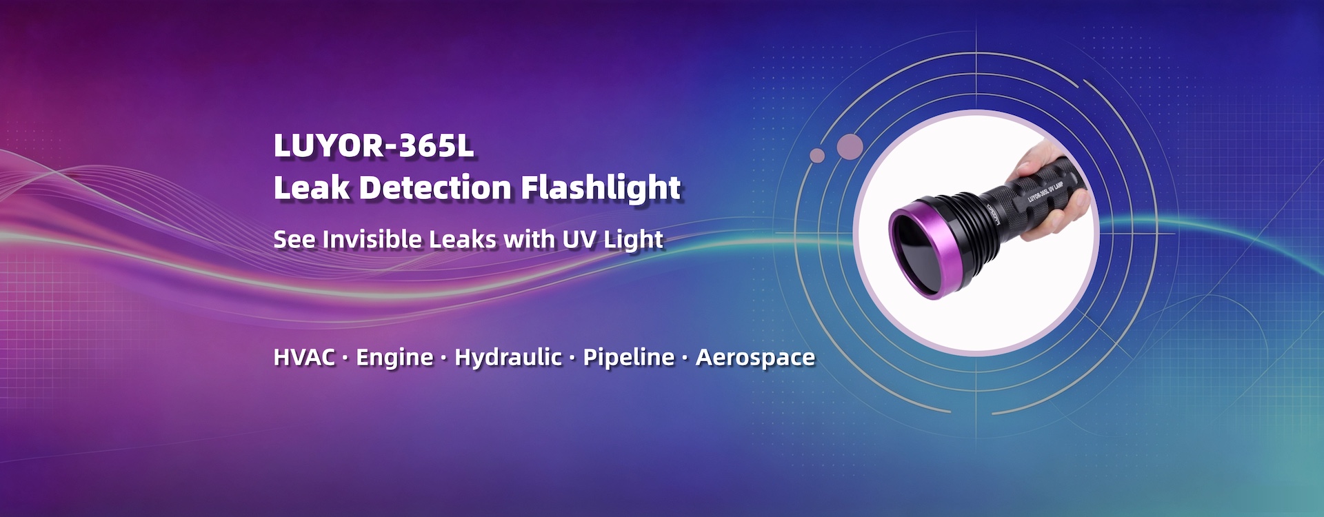 Fluorescent Leak Detection Flashlight