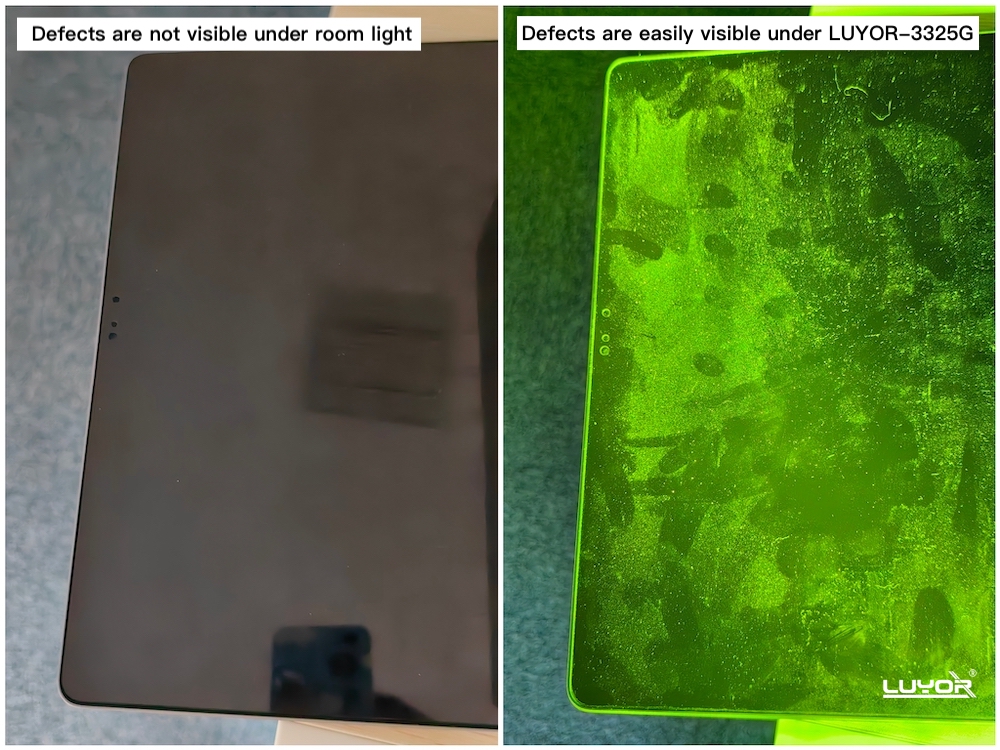 Wafer Inspection Yellow Light Lamp LUYOR-3325G detects particles on surfaces